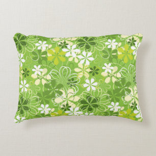 Almofada Decorativa Ilustração Colorida Natureza Padrão Floral