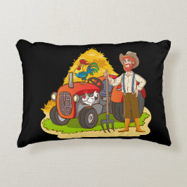 Almofada Decorativa Ilustração de Agricultura Arte