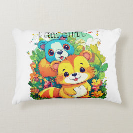 Almofada Decorativa Ilustração de desenho animado de animal fofo eu so