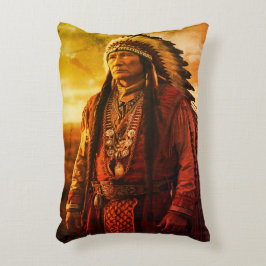 Almofada Decorativa Imagem do Ombro da Tribo Indígena Americana
