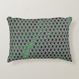 Almofada Decorativa Imagem verde sob placas de cinza, quadrada oblonga