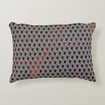 Imagem vermelha sob placas de cinza, formas retang