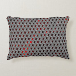 Almofada Decorativa Imagem vermelha sob placas de cinza, formas retang