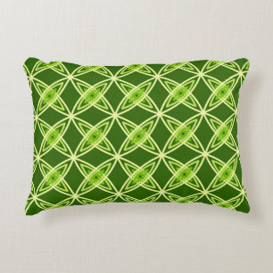 Almofada Decorativa Impressão atômico moderno do meio século - verd