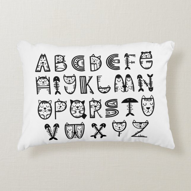 Almofada Decorativa Impressão de Cartoons de Cat (Frente)