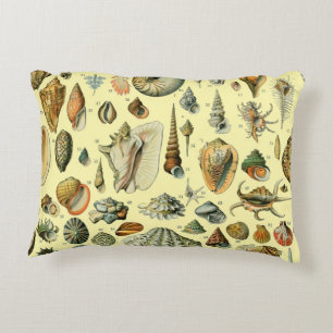 Almofada Decorativa Impressão de Conchas Vintage Adolphe Millot Costei