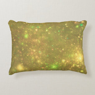Almofada Decorativa Impressão de Glitter Galáctico Dourado