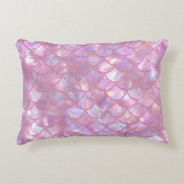 Almofada Decorativa Impressão de Sereia Rosa Claro