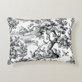 Almofada Decorativa Impressão de Toile Preto