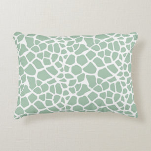 Almofada Decorativa Impressão verde do girafa