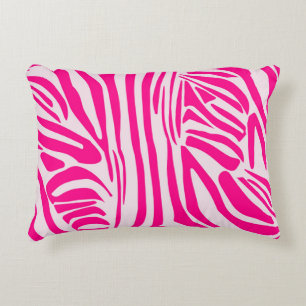Almofada Decorativa Impressão zebra rosa