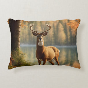 Almofada Decorativa Incrível Buck de Doze Pontos nas Águas do outono