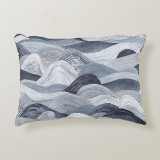 Almofada Decorativa Indigo Watercolor Wave Sem Vista