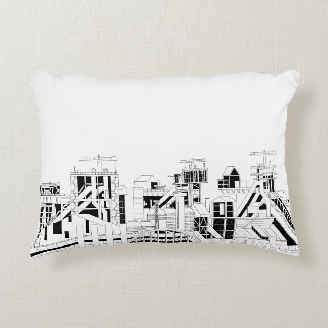 Almofada Decorativa Industrial Skyline Accent Pillow (Frente)