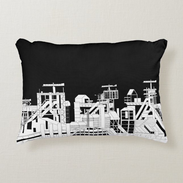 Almofada Decorativa Industrial Skyline Accent Pillow (Frente)