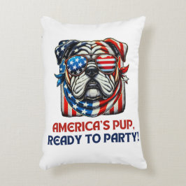 Almofada Decorativa Inglês Buldog 4 de julho Merica Sunglass USA