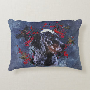 Almofada Decorativa Inglês setter com faisões, arte