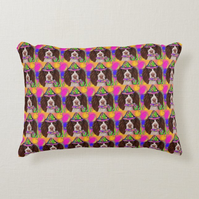 Almofada Decorativa Inglês Springer Spaniel (Frente)