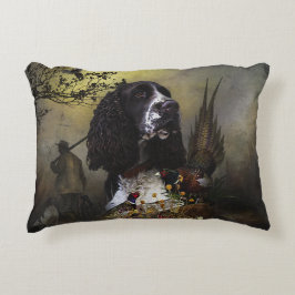 Almofada Decorativa Inglês Springer Spaniel com faisão