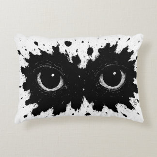 Almofada Decorativa Ink‑Born Owl — Nocturnal Splatter Sigil Cushion