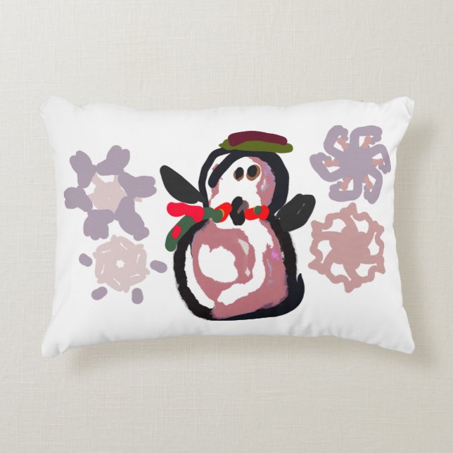 Almofada Decorativa Inverno do Pinguim (Frente)