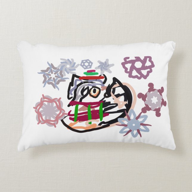 Almofada Decorativa Inverno husky (Frente)