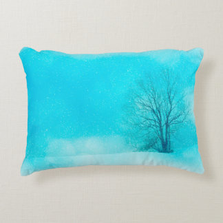 Almofada Decorativa Inverno sobre a textura