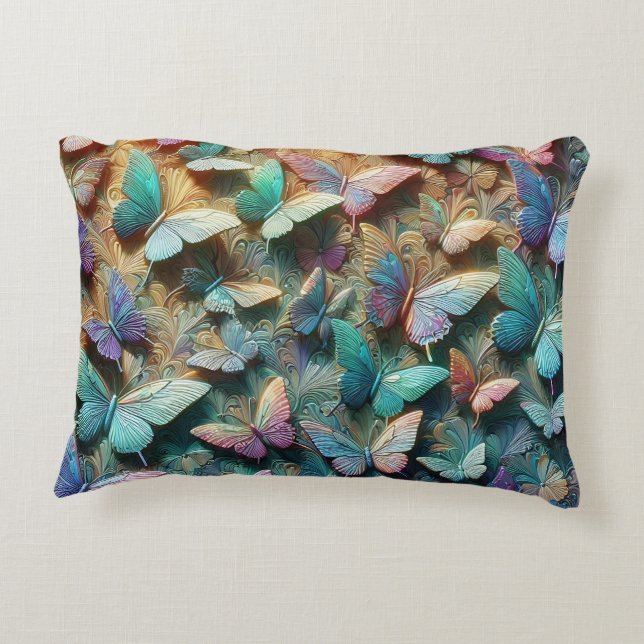 Almofada Decorativa Iridescent Butterfly Garden (Verso)