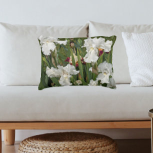 Almofada Decorativa Iris Blooms Brancos