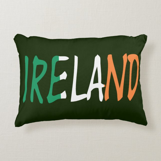 Almofada Decorativa Irlanda sobreposta à Irish Flag tpcnt (Frente)
