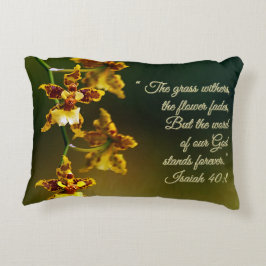 Almofada Decorativa Isaiah 40:8 Inspiracional