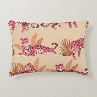 Almofada Decorativa Jaguar Rosa: Vintage Bonita Sem Olho