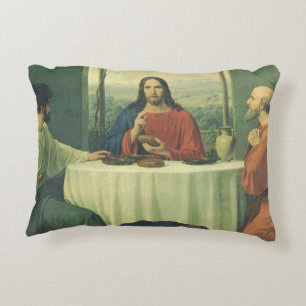 Almofada Decorativa Jantar Antigo em Emaús com Jesus Cristo