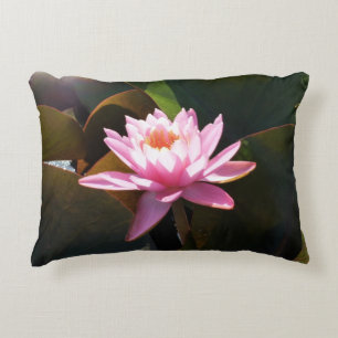 Almofada Decorativa Jardim de Água Floral Rosa Solar