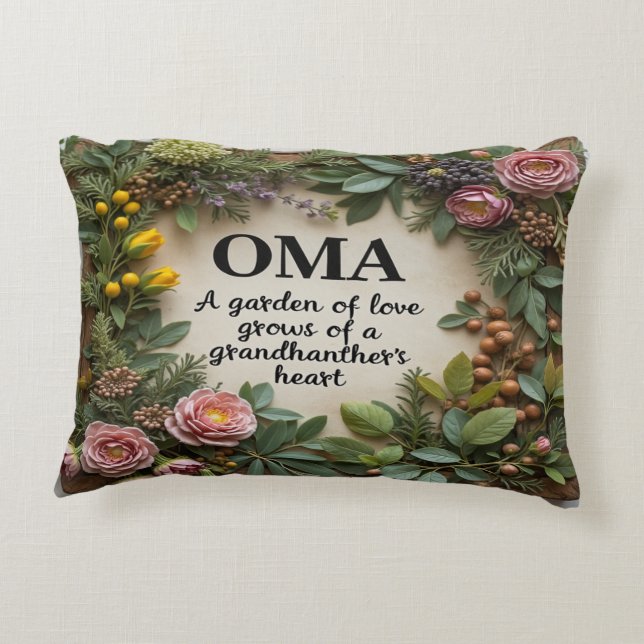Almofada Decorativa "Jardim do Amor Cresce em OMA (Verso)