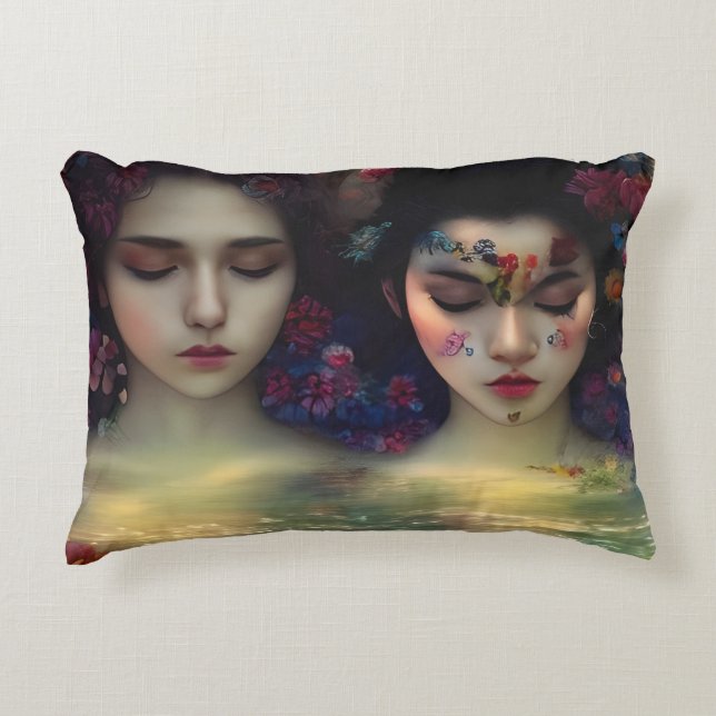 Almofada Decorativa Jardim Místico: Sonhos Florais (Frente)