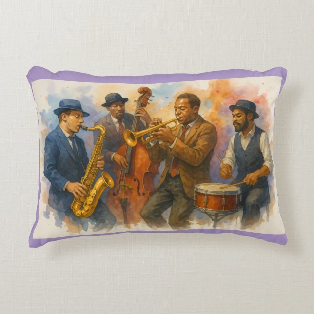 Almofada Decorativa Jazz Muscians (Frente)