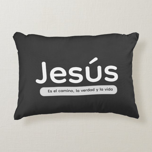 Almofada Decorativa Jesus é o caminho, a verdade e a vida (Frente)