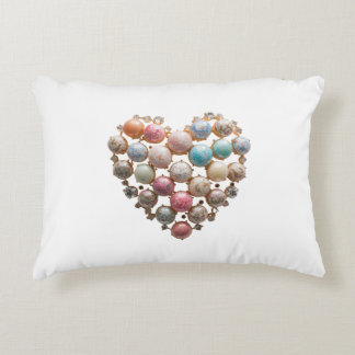 Almofada Decorativa Jeweled Floral Heart Throw Pillow — Romantic Maxim