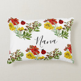 Almofada Decorativa Joaninha Floral Avó Personalizada Vovó 