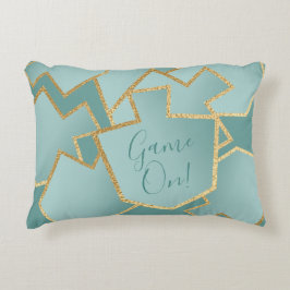 Almofada Decorativa Jogo Sonhos do Travesseiro Hanukkah Ativado/Turquo