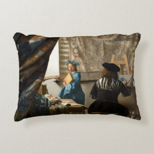 Almofada Decorativa Johannes Vermeer - A Alegoria da Pintura