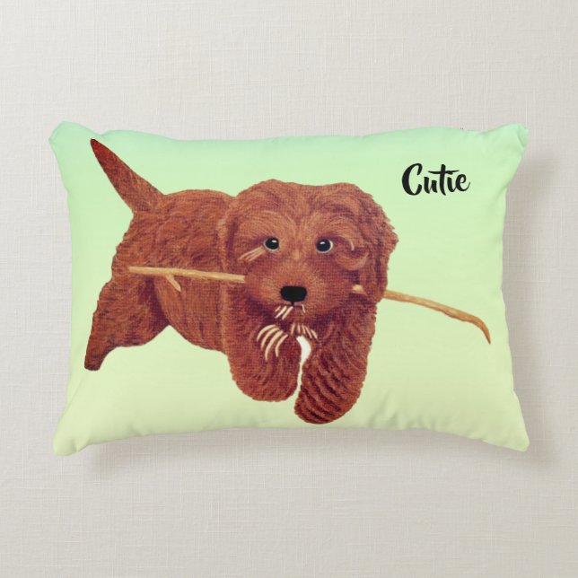 Almofada Decorativa Joias de Madeira (Frente)