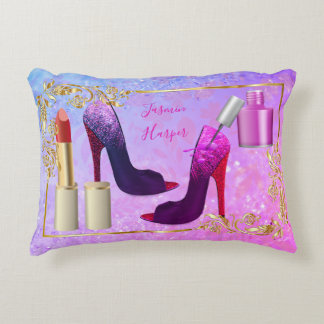 Almofada Decorativa Jovens Trendy Girly Colorful Fashion Calçados Make