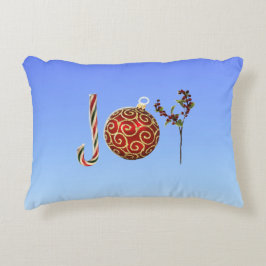 Almofada Decorativa Joy personalizou o ornamento de cana doce Holly