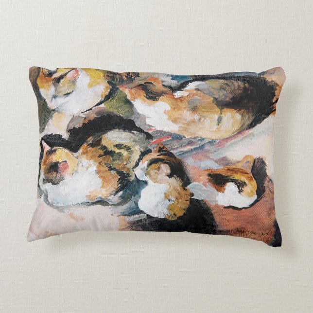 Almofada Decorativa Katzenstudien (Estudo de um Gato) 1909 (Verso)