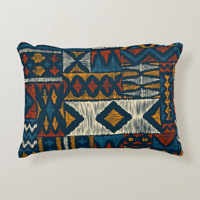 Almofada Decorativa Kitenge chitenge Pattern Africa (Frente)