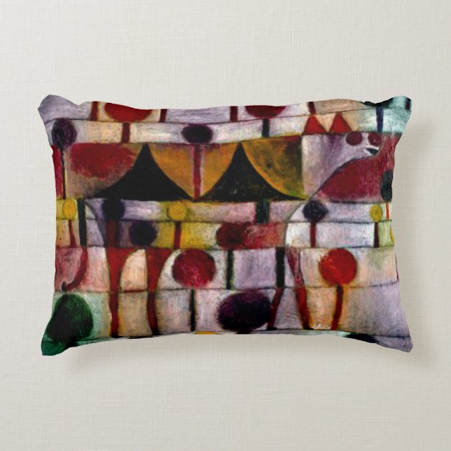 Almofada Decorativa Klee - Kamel em Rhythmischer Baumlandschaft Klein (Frente)