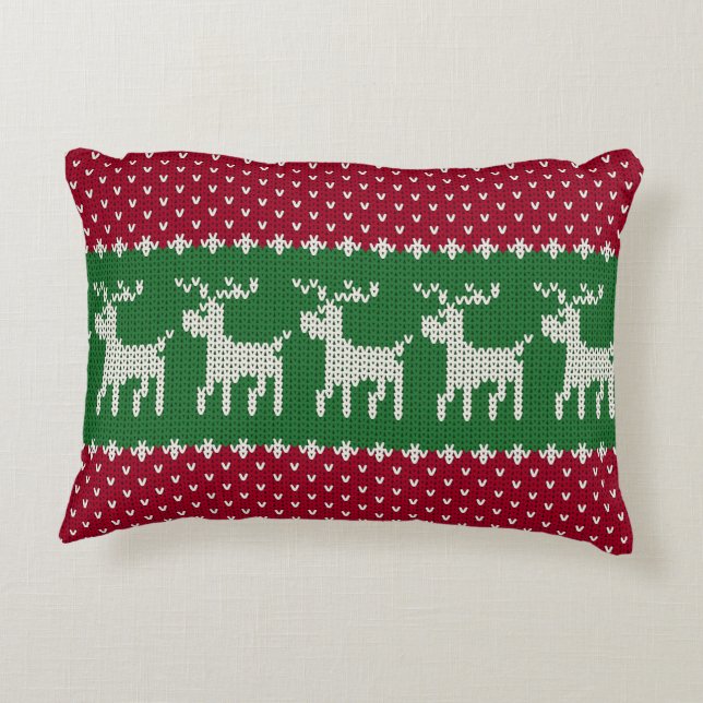 Almofada Decorativa Knit de férias n.o 01 (Verso)