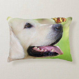 Almofada Decorativa Labrador E Travesseiro decorativo De Borboleta